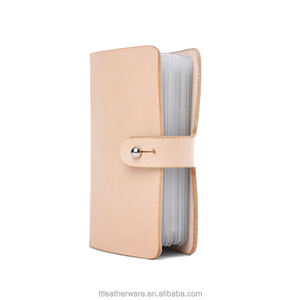 Women's Men's Veg Tanned Leather Business Credit Card Holder - Product Image 3