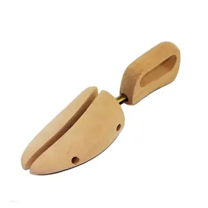 Adjustable wooden Shoe Tree with Strand Handle in Schima, Revolving Kids Shoe Tree Open Toe Shoe - ST07A Executive
