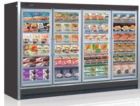 Réfrigérateur professionnel de luxe avec portes en verre, pour boissons à porte simple, frigo à affichage vertical
