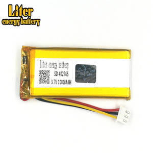 Connector <span class=keywords><strong>2</strong></span>,5-3 p 3,7 V 402765 1000 mAh polymer lithium Li Ion battery durable for - Product Image 2