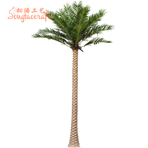 Fake plastic artificial palm tree metal ornament decorative palm trees and plants