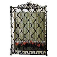 Reja de Seguridad Artística Personalizada de Hierro Fundido, Diseño de Hierro Forjado Antirrobo para Hoteles y Villas, Fija, Abierta, Horizontal, de Acero Inoxidable