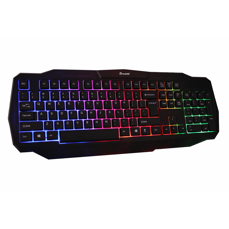 Big size LED Backlit Gaming Multimedia USB Wired Waterproof rainbow lighting Keyboard KBL-316