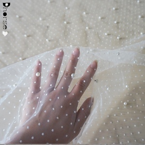 Thiết Kế Mới Pháp Hoa <span class=keywords><strong>Net</strong></span> Ren Vải <span class=keywords><strong>Tulle</strong></span> <span class=keywords><strong>Net</strong></span> Ren Vải Với Đính Cườm Cho Váy Cưới Dhbf1392 - Product Image 2