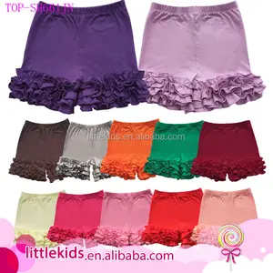 Bán Buôn Little Girl Của Ruffle Shorts Bông Rắn Icing Ba Ruffle Quần Short Đáy Boutique Mùa Hè Quần