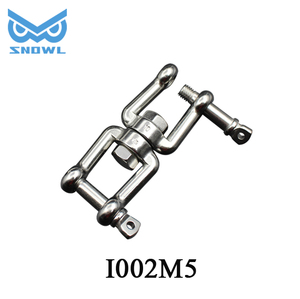 <span class=keywords><strong>Manille</strong></span> à <span class=keywords><strong>double</strong></span> œillet pivotante en acier inoxydable SNOWL pour usage maritime - Product Image 3