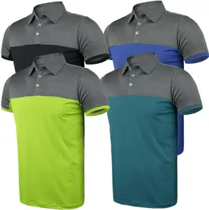 wholesale customize men's golf 100% polyester interlock polo shirt with embroidered logo