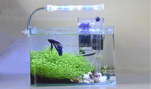 China Aquarium Leverancier Home Accessoires Tafel Top 5 Stuks Set Aquarium Kleine Vissenkom Bocht Glas Aquarium - Product Image 3