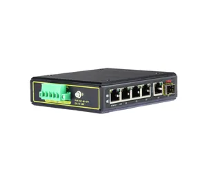 Porte + 1 * SFP 802.3af/al commutatore industriale veloce non gestito di Ethernet gigabit 5 POE per sicurezza