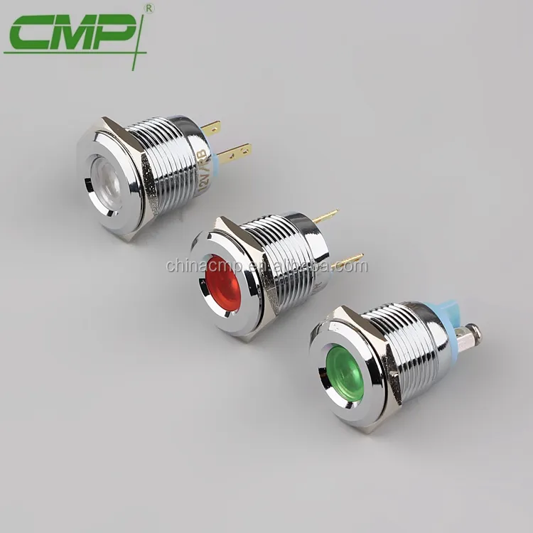 Led Indicator Light CMP Waterproof Metal Threaded Led Light Indicator Lamp IP67