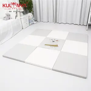 Kids 2 colors eco-friendly PU leather Wall and floor Mat with good shock absorption and protection