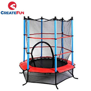 Mini trampoline CreateFun de 55 pouces avec cadre en acier et PVC, souple et sûr pour les enfants, intérieur/extérieur, 140 sauts de <span class=keywords><strong>fitness</strong></span> - Product Image 3