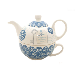 <span class=keywords><strong>Set</strong></span> da Tè in Ceramica Moderno <span class=keywords><strong>Due</strong></span> in Uno Stile Nautico con Tazza e Teiera - Product Image 1