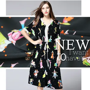 Hangzhou Factory Quality Custom Digital Printed 100% Pure Floral Printed Silk Crepe Fabric