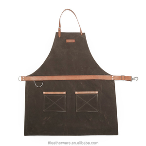Heavy Duty Wax Canvas Bib Work Apron Custom - Product Image 2