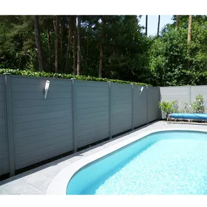Cina alluminio privacy casa moderna di alta sicurezza casa scherma pannello giardino reticolo wpc piscina recinzione