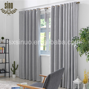 Vente chaude Meilleure Qualité Solide Couleur <span class=keywords><strong>Coton</strong></span> <span class=keywords><strong>Lin</strong></span> Readymade <span class=keywords><strong>Rideau</strong></span> D'occultation Tissu - Product Image 3