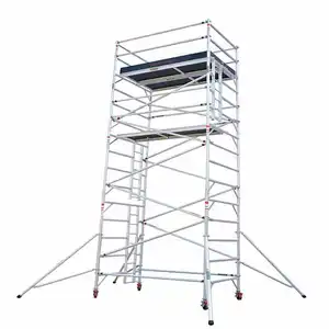 4.5m platform 5.5m guardrail double width aluminum scaffolding tower for sale