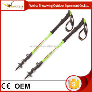 Bastones de trekking antichoque de alta calidad de <span class=keywords><strong>la</strong></span> manera de color verde claro con una buena cerradura - Product Image 3