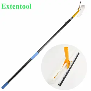 12FT telescopic window glass cleaning wiper or scraper kit for long handle window/wall glass cleaning equipment