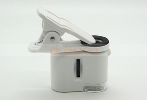 60X Zoom LED Clip-On Kính Hiển Vi Lens LED Magnifier Điện Thoại Di Động Magnifier UVLight Clip-On Micro Lens - Product Image 2