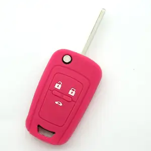 用于Cruze的汽车零件3按钮硅胶遥控钥匙套卡保护器