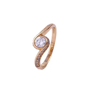 11891-Xuping优质黄铜首饰单石戒指设计