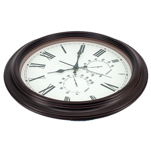 Reloj 3 en 1 de cuarzo rústico de 15,7 pulgadas para interiores/exteriores, pantalla de aguja de una cara con marco de plástico - Product Image 2