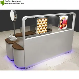 Quiosco de diseño de comida 3D, quiosco de Waffle/Crepe para centro comercial, minorista