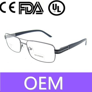 2015 titanio doble puente gafas monturas/marco de gafas para los hombres 100% Titanio Optik bisagra de resorte de gafas - Product Image 1