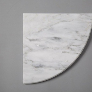 Estante de esquina de piedra natural de estatuas de mármol blanco de diseño moderno Schomex para baño o cocina para hoteles al por mayor - Product Image 5