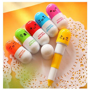 Mini Cute Animal Sports Vitamin Pille Kugelschreiber OEM <span class=keywords><strong>Promo</strong></span> Custom Logo 1,0mm/0,7mm Schreib breite Multifunktion ales Cartoon-Geschenk - Product Image 2