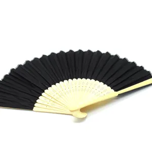 Cá nhân logo hand cầm cưới folding hand fan với vải