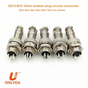 Connettore Circolare Elettrico GX12 M12 12mm a 2 Pin di Alta Qualità, Spina Avionica Maschio e Femmina, Fornitore Cinese ONLYOA - Product Image 5