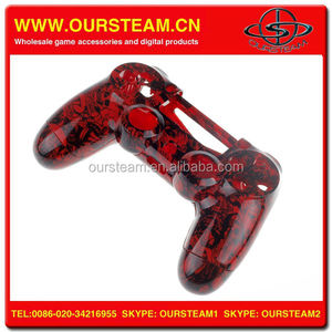 Nueva llegada Salpicadura roja Diseño de casos de vivienda para <span class=keywords><strong>PS4</strong></span> Controlador Hydro sumergió la Shell - Product Image 1