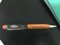 Stylo bille liquide personnalisé en PVC 2D avec logo, motif filles sexy qui dévêtissent, femmes nues flottantes