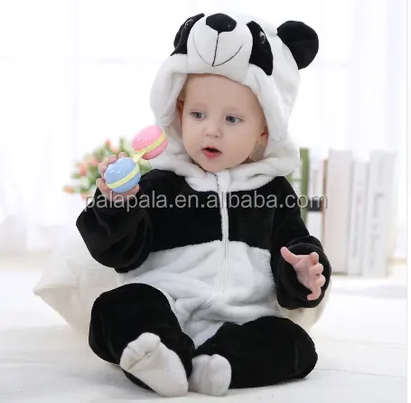 Macacão infantil, macacão de panda para meninos e meninas; roupas para recém-nascidos; roupas de bebê com capuz; trajes bonitos