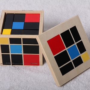 Jouet mathématiques Montessori coffre-fort en bois de hêtre, cube trinoculaire de haute qualité, offre spéciale - Product Image 5