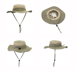 Sombrero de pesca flexible personalizado, gorra para hombre, sombreros de cubo Boonie con cuerda - Product Image 5