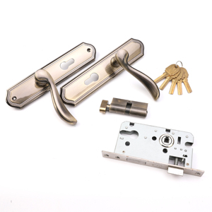 高品质韧性欧洲标准锌把手门带锁 - Product Image 3