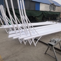 De acero galvanizado al aire libre de la decoración del jardín solar led poste de iluminación