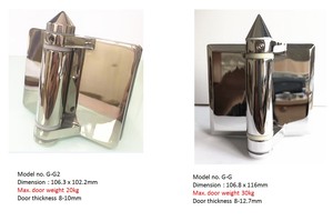 الفولاذ المقاوم للصدأ 316 يتوقف الذاتي إغلاق باب زجاجي استخدام الزجاج الزجاج المفصلي - Product Image 5