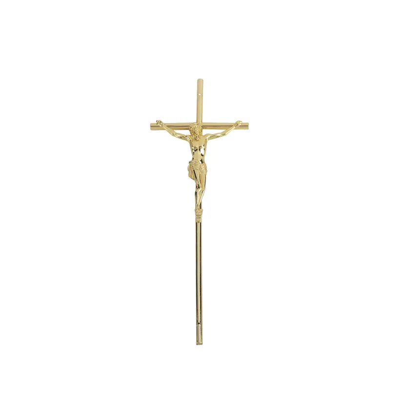 JS-Jesus 4# Gold cross coffin plastic accessories