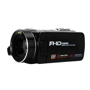 3,0 "pulgadas de pantalla LCD táctil de la videocámara hd 1080P 24MP 16X Anti-shake slim cámara de vídeo Digital