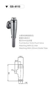 Vente chaude, accessoires de salle de bain durables et bon marché, robinet de chasse d'eau pour toilettes, bouton poussoir, robinet de chasse d'eau en laiton de haute qualité pour urinoir - Product Image 3