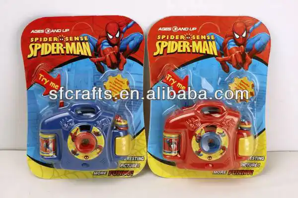 giocattolo di plastica della macchina fotografica dello spiderman,  giocattolo di plastica calda dell'uomo del ragno della macchina fotografica  del giocattolo di plastica dell'uomo del ragno