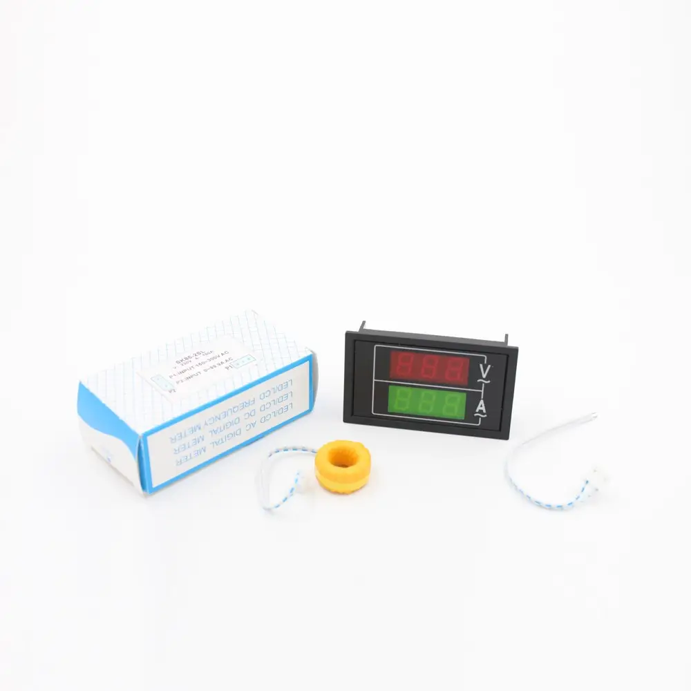 Ammeter dan Ammeter Tegangan Ganda, Voltmeter Ganda Digital dan Ammeter dengan Pengukur Voltase Digital Mini