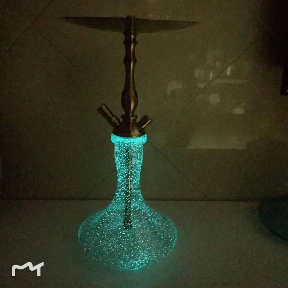 חדש עיצוב זוהר בחושך מלאכת אגרטל זכוכית נרגילה נרגילה בקבוק