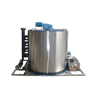 Machine à glace en flocons industrielle à refroidissement par eau OceanBlue 5000 kg avec moteur et pompe