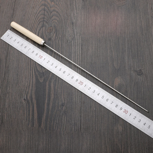 Kebab <strong>Skewers</strong> Reusable BBQ Sticks BBQ <strong>Skewers</strong> with <strong>Wooden</strong> Handle - Product Image 3